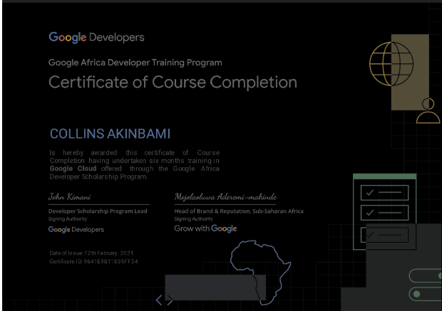 Google Cloud Certificate